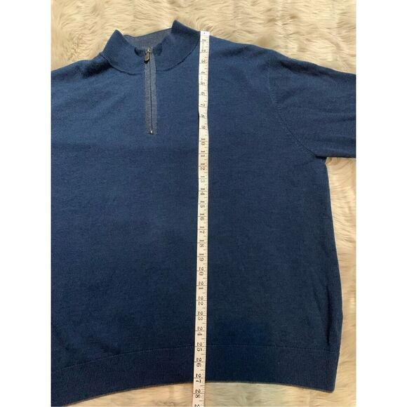 Raffi The Palmer 1/4 Zip Twilight Pullover Sweater Merino Wool XXL - Picture 8 of 9